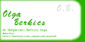 olga berkics business card